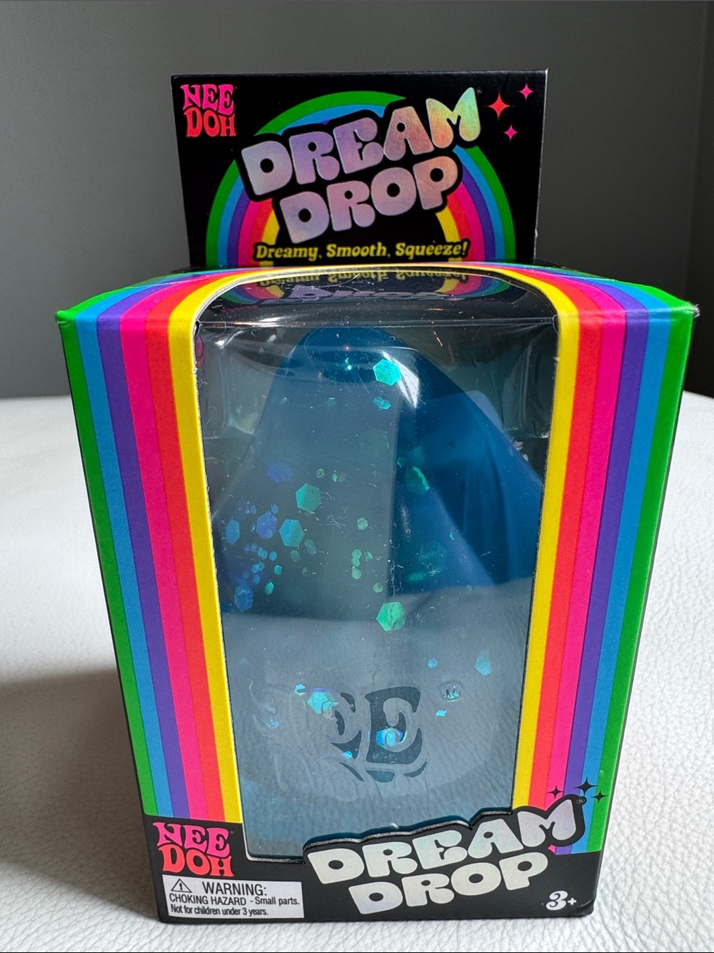 SHIPS TODAY! NeeDoh Dream Drop + Stand RARE Blue Squishy TikTok Viral Toy New